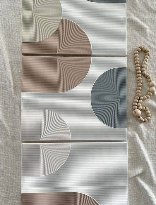 Triple tableaux texturée