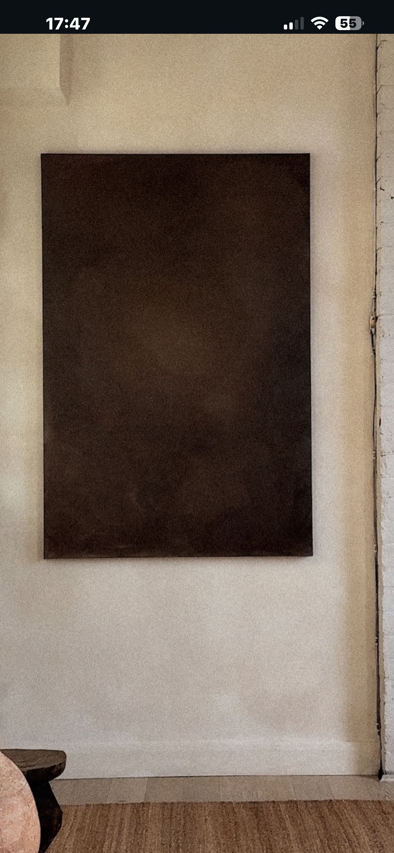 Tableau abstrait dégradé brun