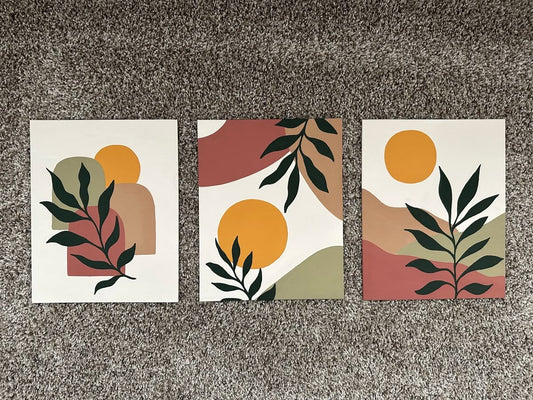 Triple Tableau Paysage Modèle #1 (Rectangle)