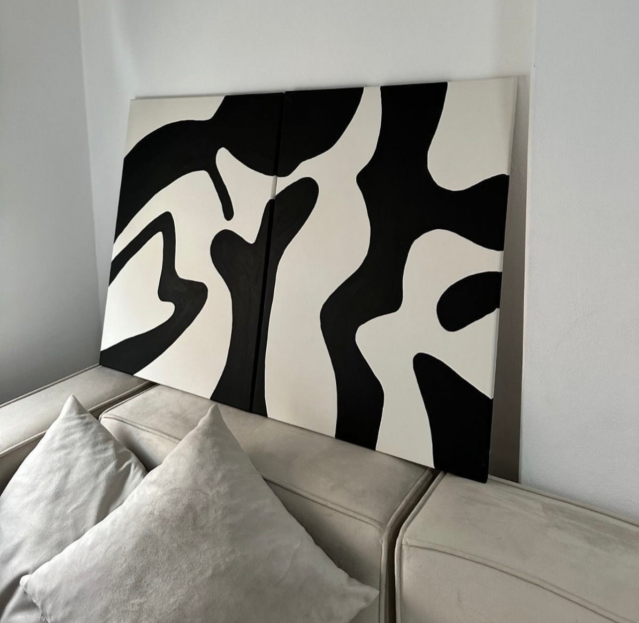 Double Tableau Style “Abstrait InkBlop “ Modèle #1