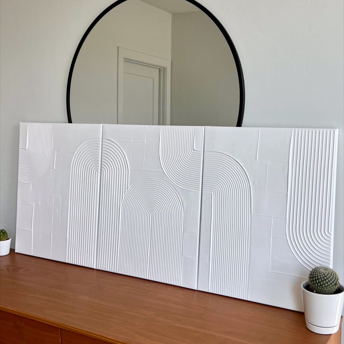 Triple tableau textured modèle #13