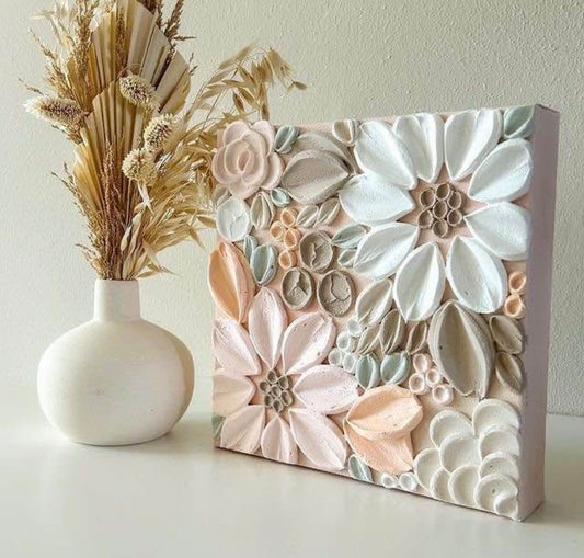 Tableau texturée fleur #2