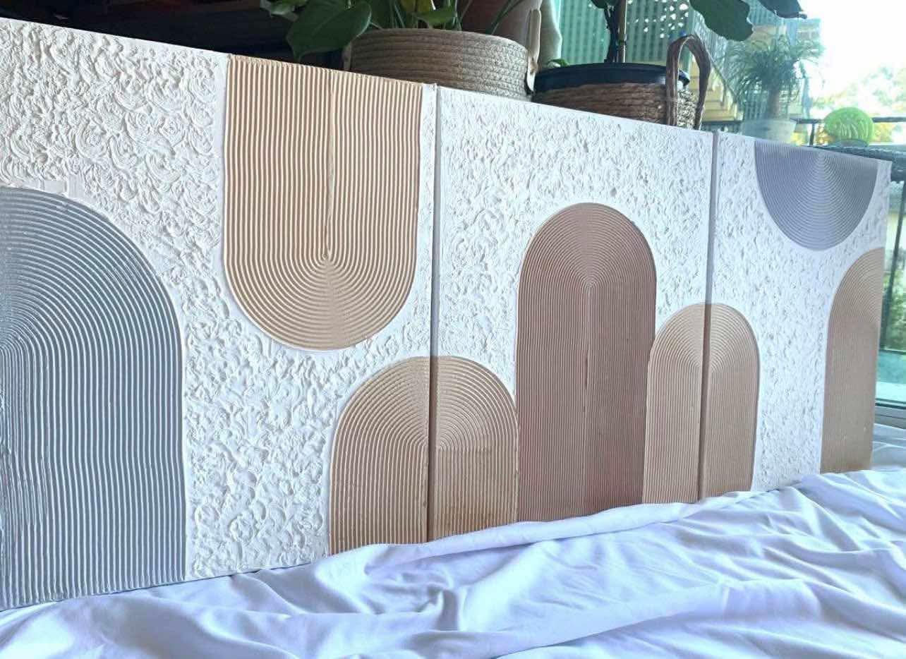 Triple tableaux texturée