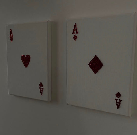 Tableau cartes à jouer en strass (Rectangle)